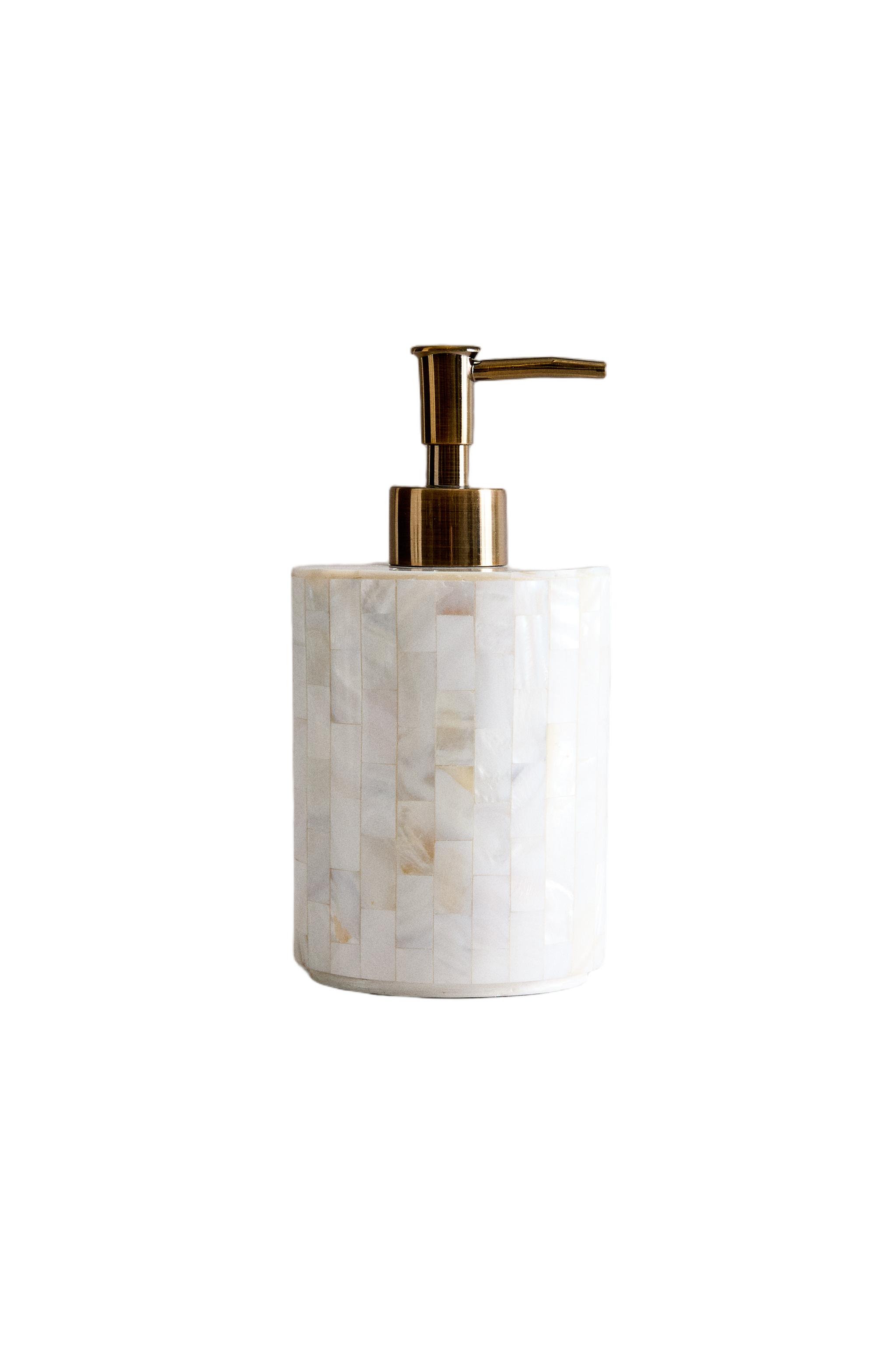 MOTHER-OF-PEARL SOAP DISPENSER